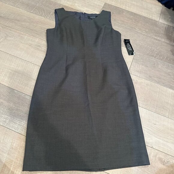 KASPER WOMENS SLEEVELESS CHARCOAL GRAY DRESS NEW 8P - Picture 1 of 10